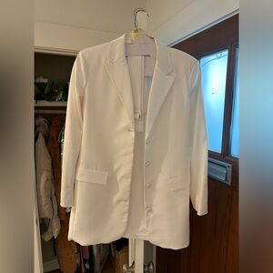 Amanda Uprichard White Blazer with Belt